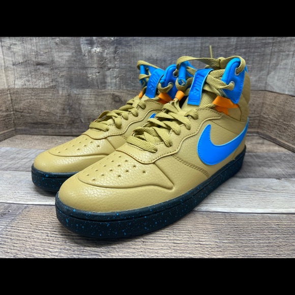 Nike Court Borough Mid 2 Boot 'Club Gold Blue Hero BQ5440-701 Youth Size 7Y New - Picture 4 of 11